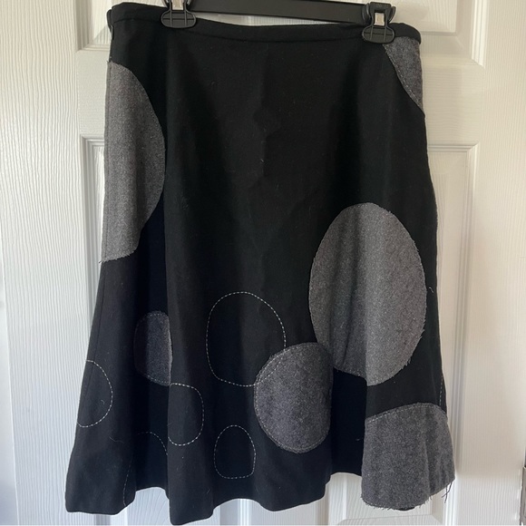 Boden Women's A-Line Wool Knee-Length Skirt, Black and Gray, Size 12 - Picture 1 of 5